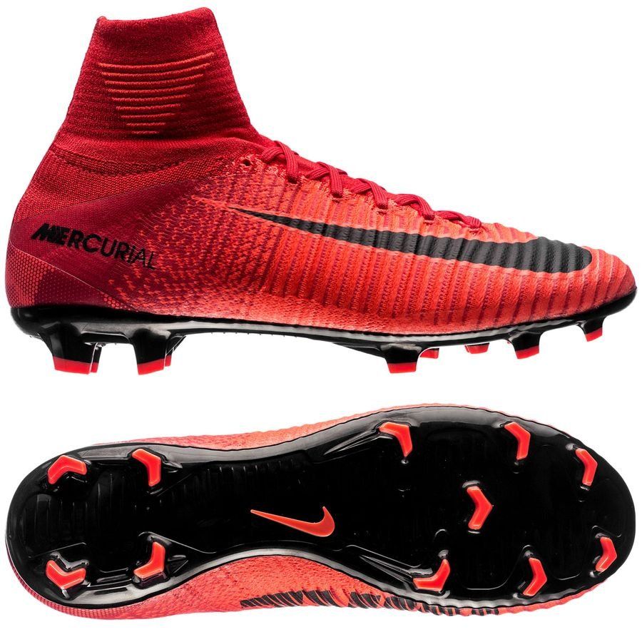 Nike JR Mercurial Superfly V FG Fire Firm Ground Soccer Cleats - Red/Black/Crimson - Best Buy Soccer
