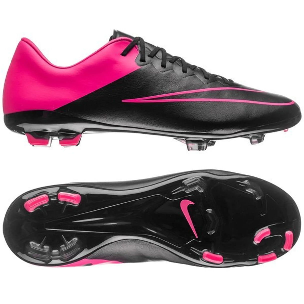 Nike JR Mercurial Vapor X FG Firm Ground Soccer Cleats - Black/Hyper Pink - Best Buy Soccer