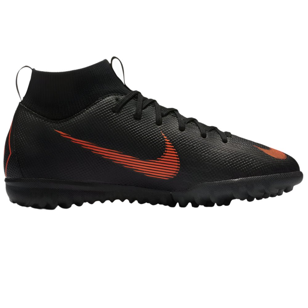Nike Jr. MercurialX Superfly VI Academy Turf Soccer Boots Black/Orange/White - Best Buy Soccer
