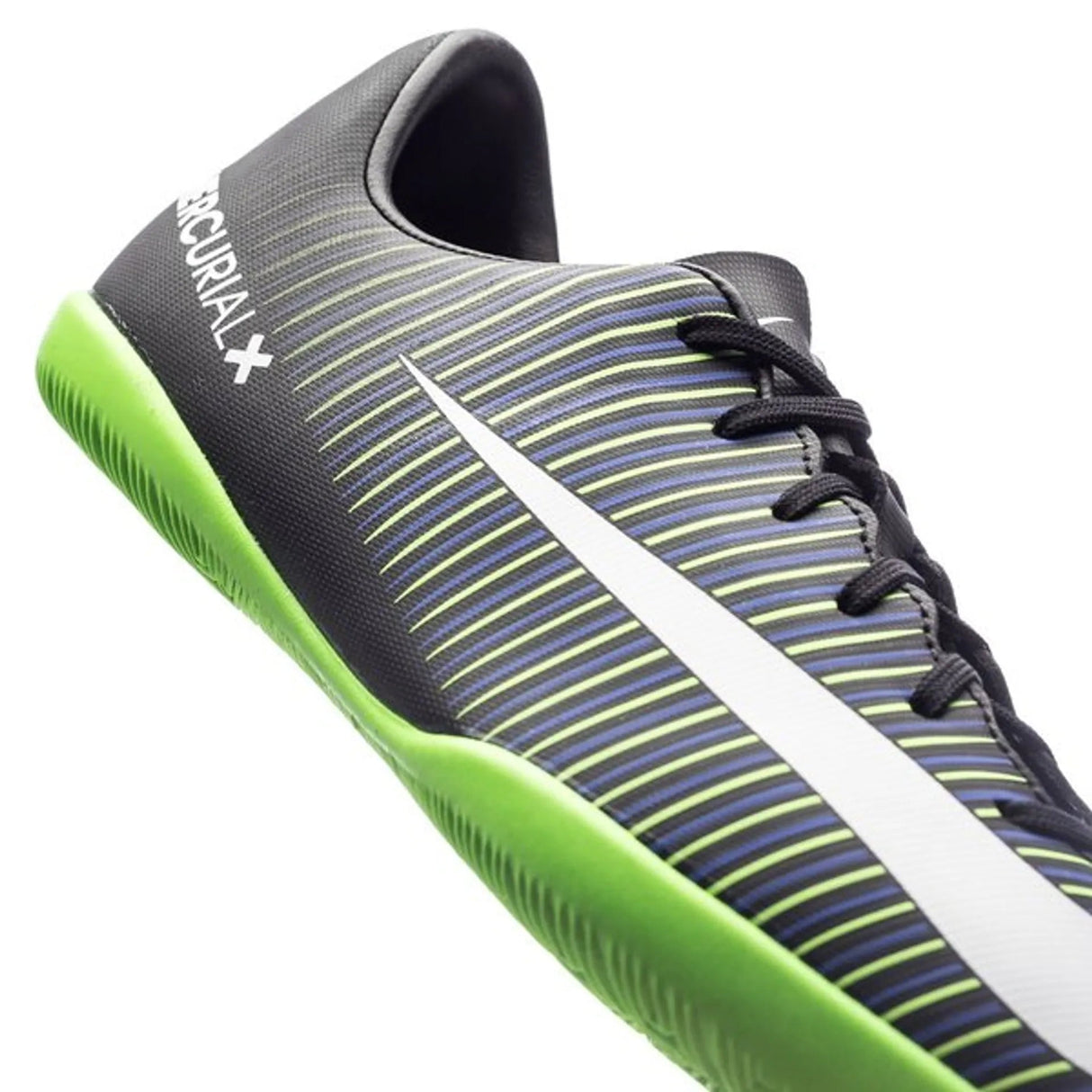 Nike Jr MercurialX Vapor XI IC Indoor Soccer Shoes - Black/White/Electric Green - Best Buy Soccer