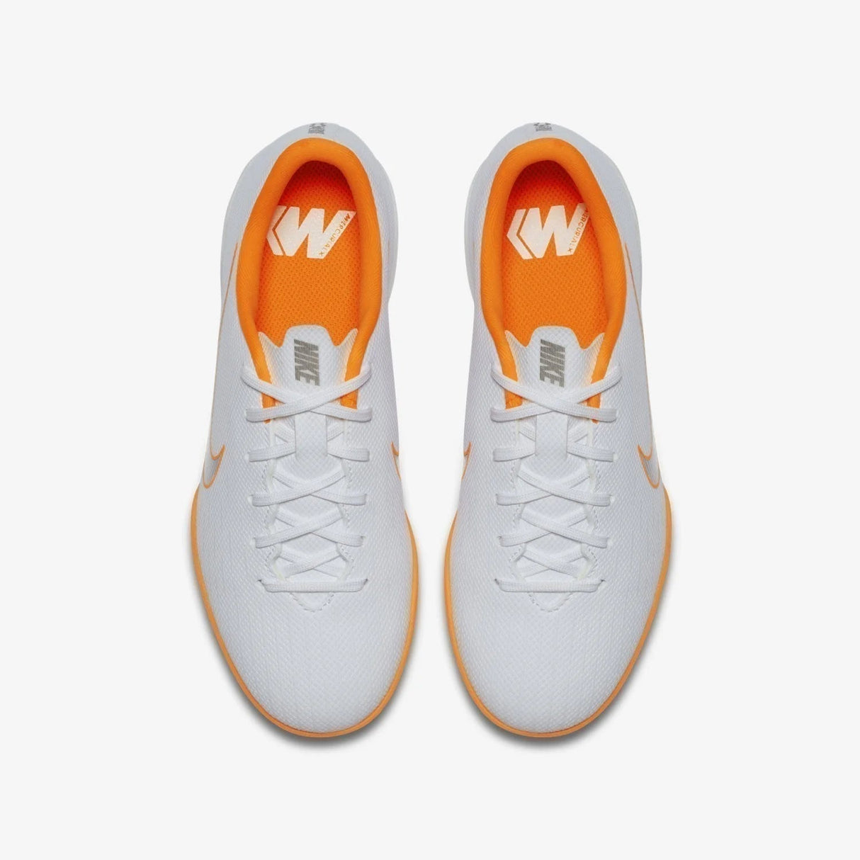 Nike Jr MercurialX Vapor XII Academy Indoor Soccer Shoes - White/Total Orange/Metallic Cool Grey/Metallic Cool Grey - Best Buy Soccer