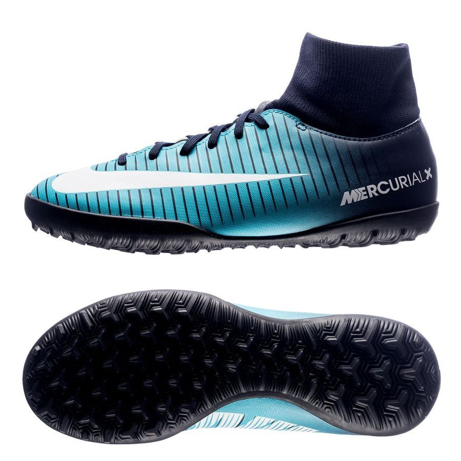 Nike Jr Mercurialx Victory VI DF Kid's TF Turt Soccer Cleats - Ice-Obsidian/White/Gamma Blue - Best Buy Soccer