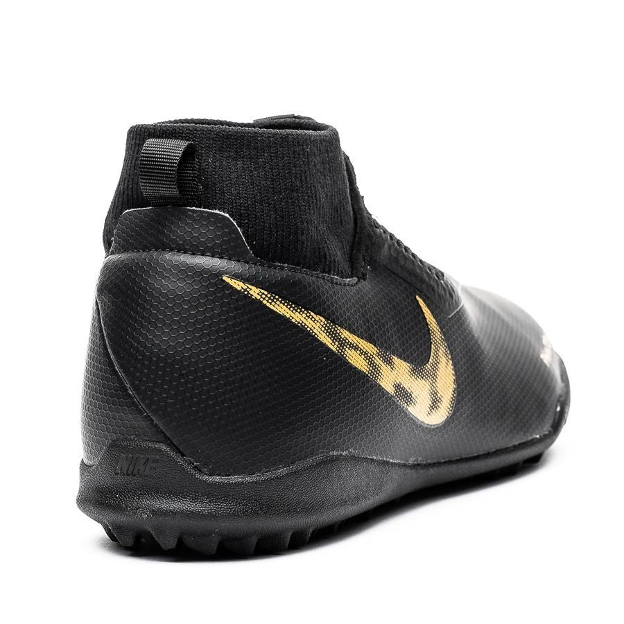 Nike JR Phantom Vision Academy TF Turf Soccer Cleats - Black/Gold - Best Buy Soccer