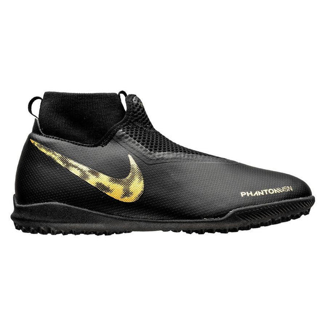 Nike JR Phantom Vision Academy TF Turf Soccer Cleats - Black/Gold - Best Buy Soccer