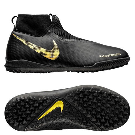 Nike JR Phantom Vision Academy TF Turf Soccer Cleats - Black/Gold - Best Buy Soccer