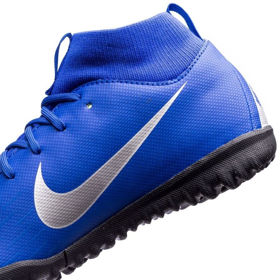 Nike JR Superflyx 6 Academy TF Turf Soccer Cleats - Racer Blue/Metallic Silver - Best Buy Soccer