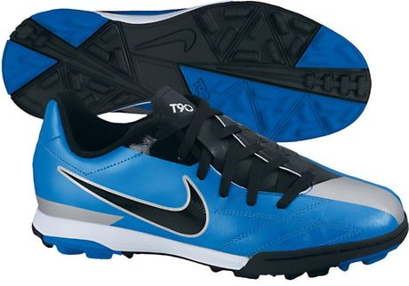 Nike Jr T90 Shoot IV TF Turf Soccer Cleats - Soar/Silver/Black - Best Buy Soccer