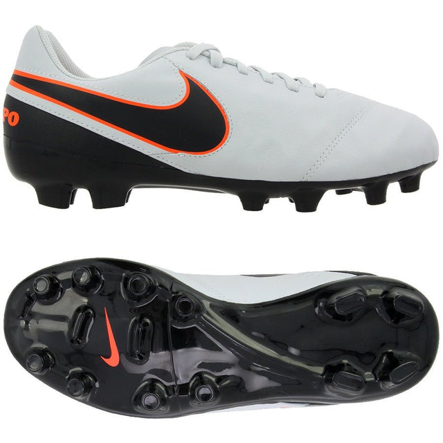 Nike JR Tiempo Legend IV FG Firm Ground Soccer Cleats Pure Platinum/Silver - Best Buy Soccer
