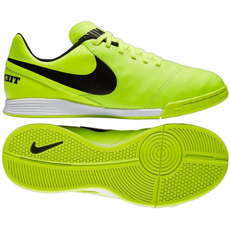 Nike JR Tiempo Legend IV IC Indoor Soccer Shoes - Volt/Black - Best Buy Soccer