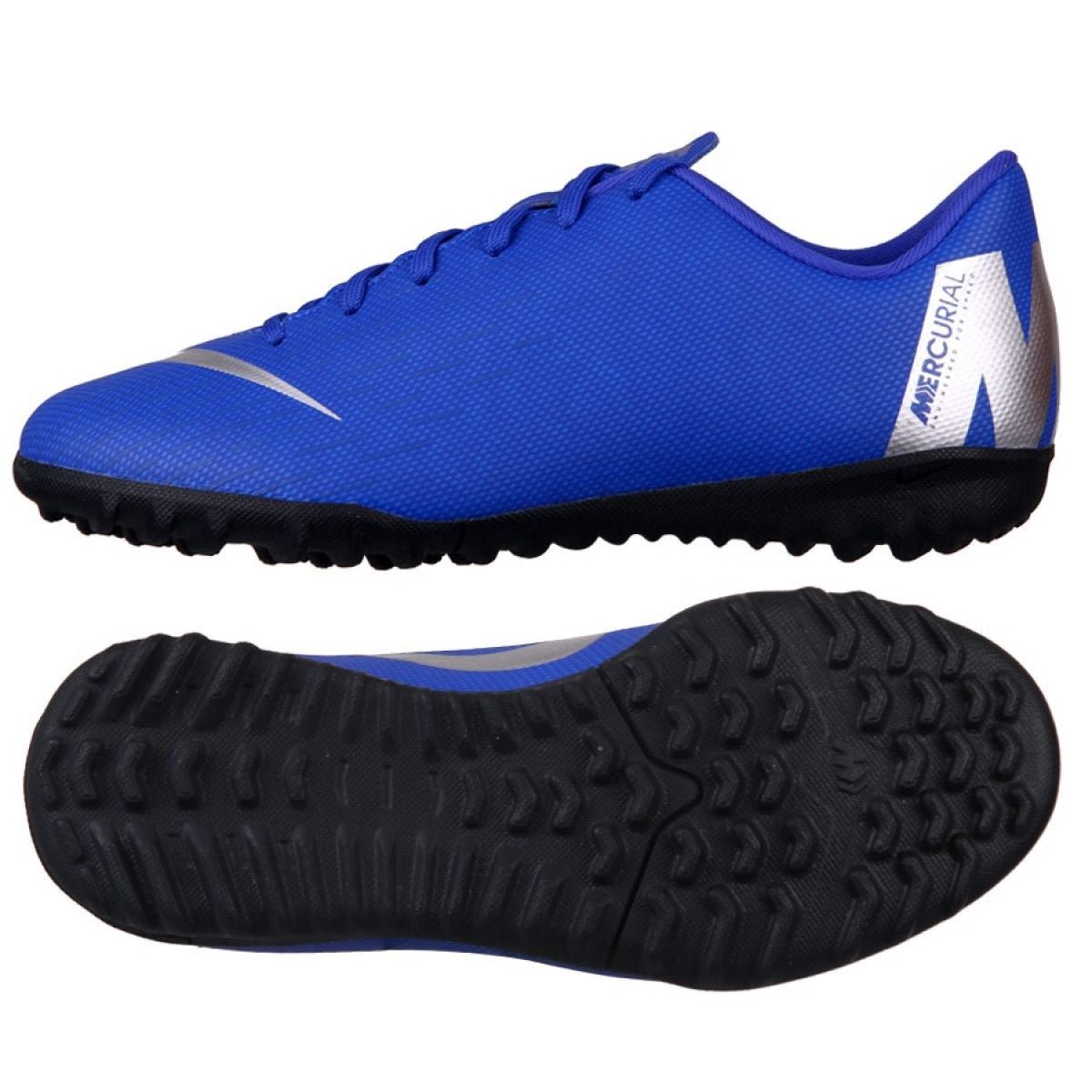 Nike JR Vaporx 12 Academy GS TF Youth Soccer Shoes - Blue - Best Buy Soccer