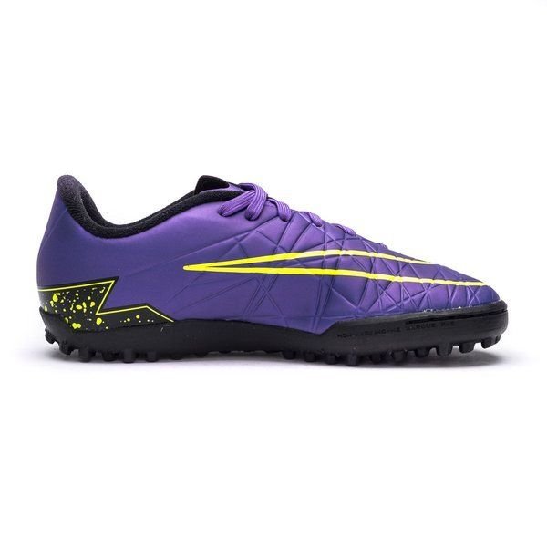 Nike Junior HyperVenom Phelon II TF Tuft Soccer Cleats - Hyper Grape/Black/Volt - Best Buy Soccer
