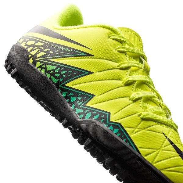 Nike Junior HyperVenom Phelon II TF Tuft Soccer Cleats - Volt/Black/Hyper Turquoise - Best Buy Soccer