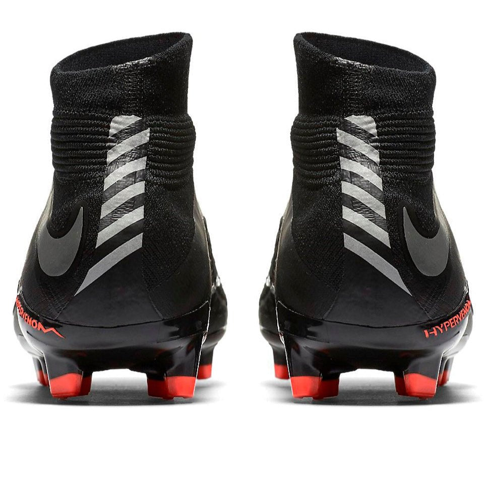Nike Kids' Jr. Hypervenom Phantom III Dynamic Fit (FG) Firm Ground Soccer Cleats - Black/Red/Silver - Best Buy Soccer