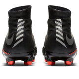 Nike Kids' Jr. Hypervenom Phantom III Dynamic Fit (FG) Firm Ground Soccer Cleats - Black/Red/Silver - Best Buy Soccer