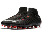 Nike Kids' Jr. Hypervenom Phantom III Dynamic Fit (FG) Firm Ground Soccer Cleats - Black/Red/Silver - Best Buy Soccer