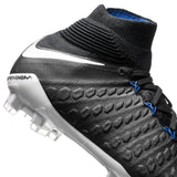 Nike Kids' Jr. Hypervenom Phantom III Dynamic Fit (FG) Firm Ground Soccer Cleats - Black/White/Royal - Best Buy Soccer