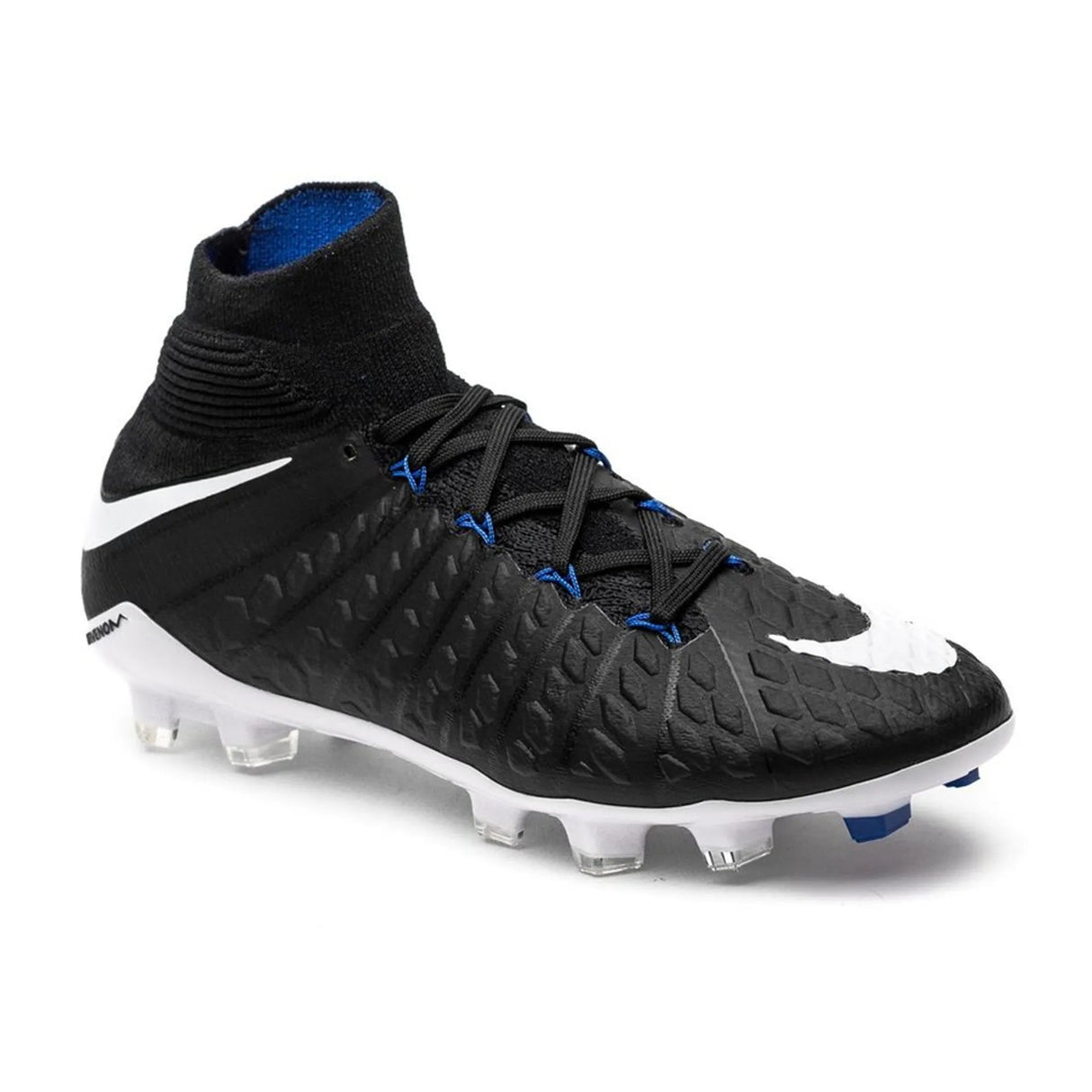 Nike Kids' Jr. Hypervenom Phantom III Dynamic Fit (FG) Firm Ground Soccer Cleats - Black/White/Royal - Best Buy Soccer