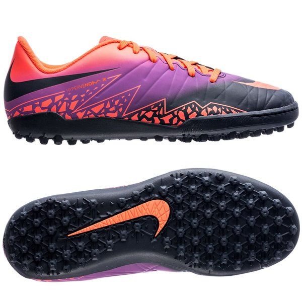 Nike Kids' Jr. HyperVenom Phelon II (TF) Turf Football Boot Total Crimson Obsidian/Purple - Best Buy Soccer