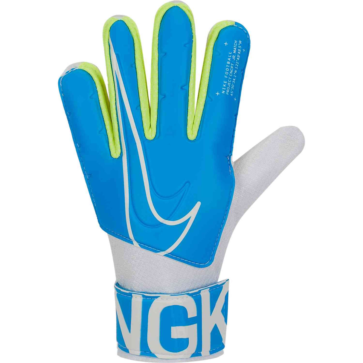 Nike Kid's Jr Match Goalkeeper Gloves Blue/White/Volt - Best Buy Soccer