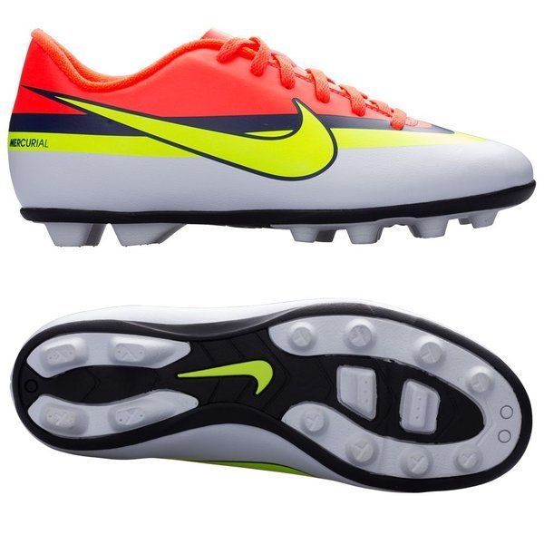 Nike Kid's JR Mercurial Vortex CR7 FG White/Crimson/Volt - Best Buy Soccer