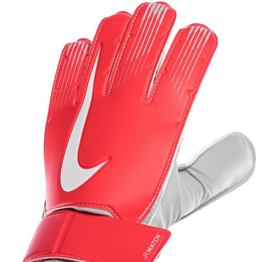 Nike Kid's Junior Match Goalkeeper Gloves Crimson/Grey/Pure Platinum - Best Buy Soccer