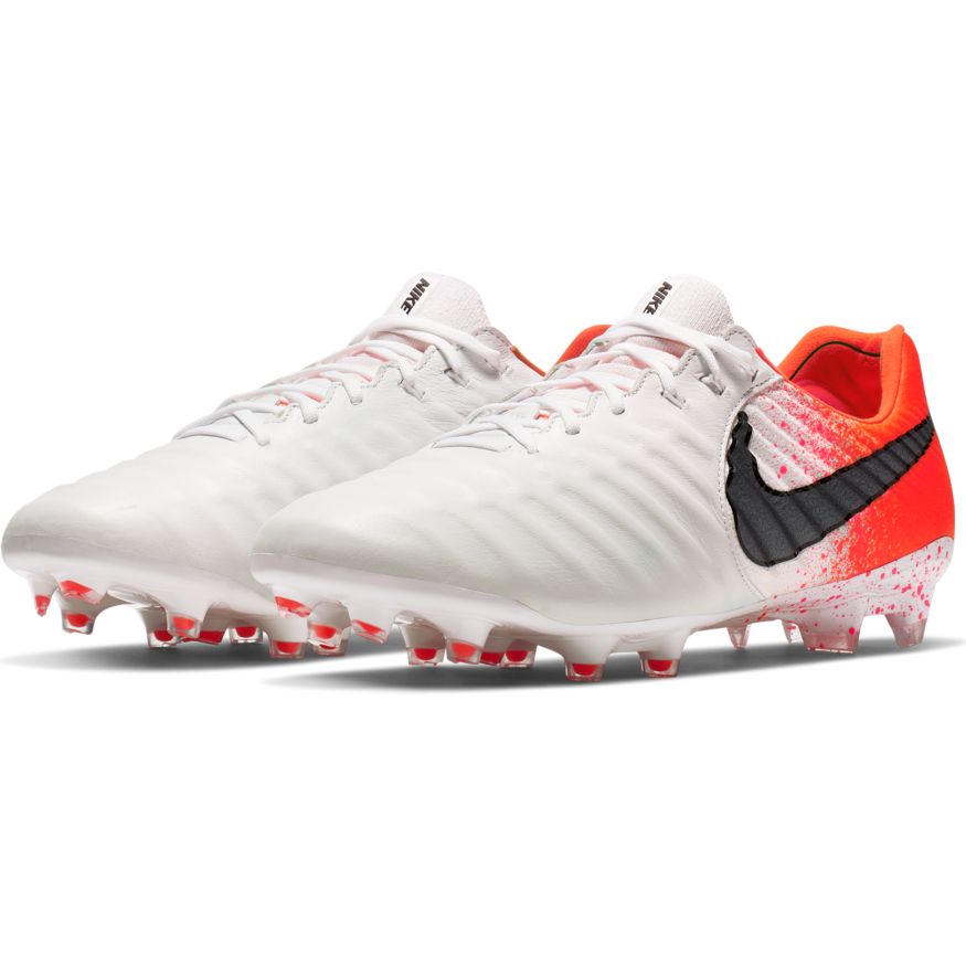 Nike Legend 7 Elite FG Firm Ground Soccer Cleats - White/Black/Crimson - Best Buy Soccer
