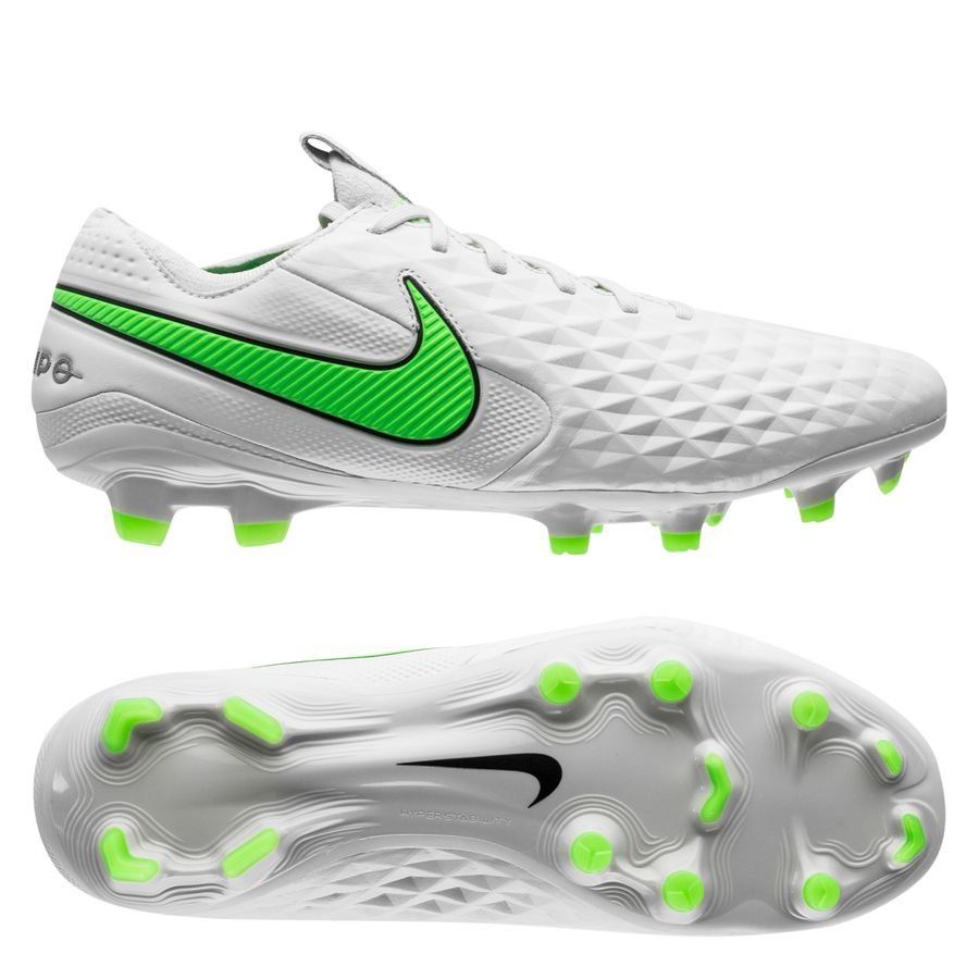 Nike Legend 8 Elite FG Firm Ground Soccer Cleats - Platinum Tint/Green - Best Buy Soccer