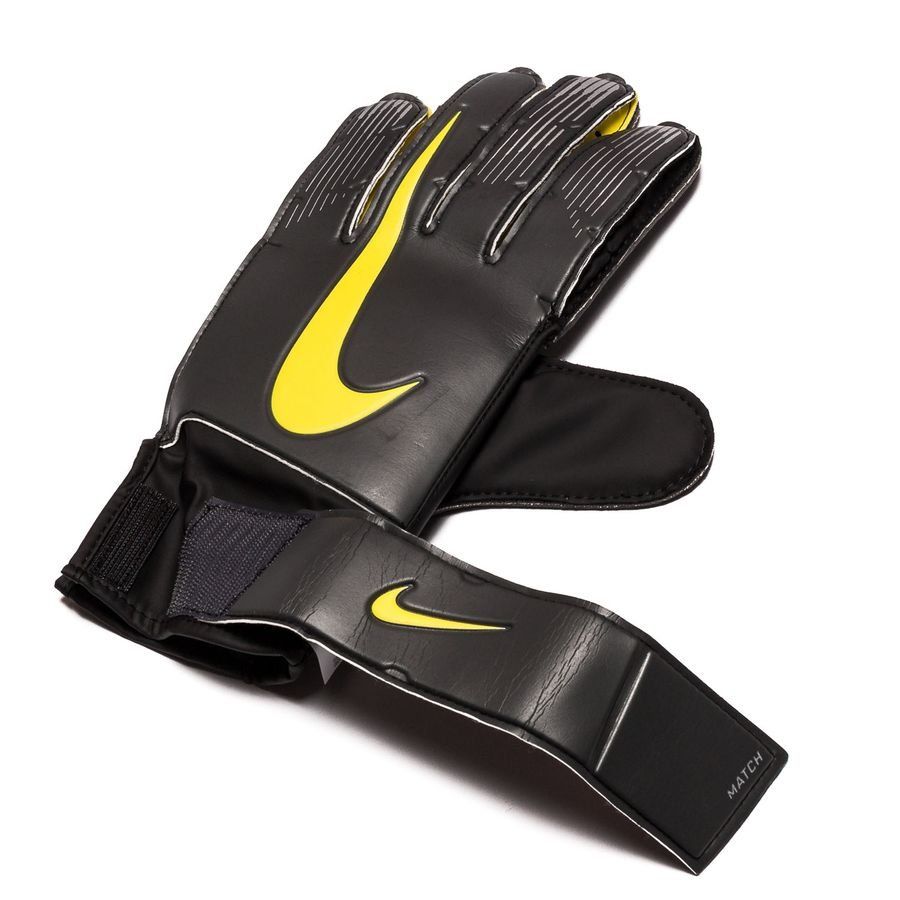 Nike Match Goalkeeper Gloves Anthracite/Black/Yellow - Best Buy Soccer