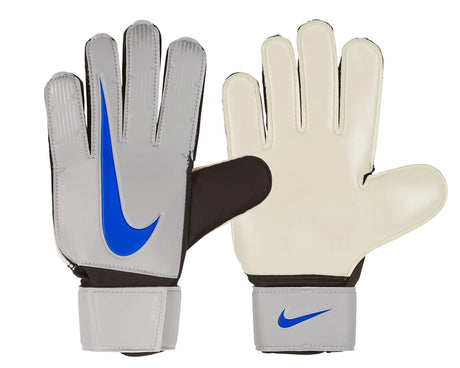 Nike Match Goalkeeper Gloves Metallic Silver/Racer Blue - Best Buy Soccer