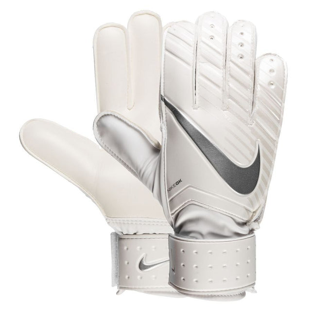Nike Match Goalkeeper Gloves White/Chrome - Best Buy Soccer