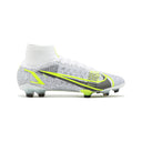 Nike Mercurial Superfly 8 Elite FG Men's Soccer Cleats - White/Black