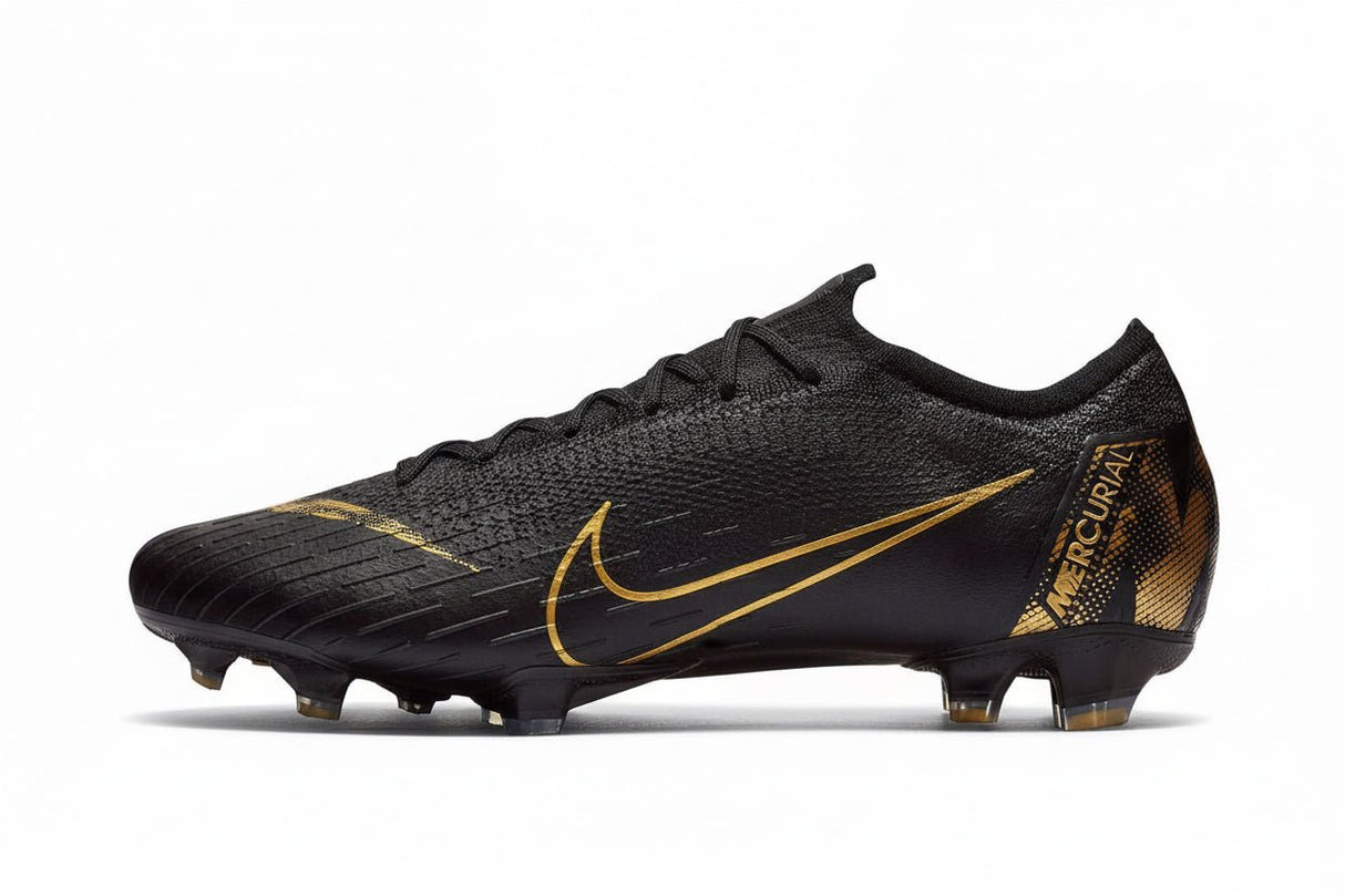 Nike Mercurial Vapor 12 Elite FG Firmj Ground Men's Soccer Cleats - Black/Metallic Vivid Gold - Best Buy Soccer