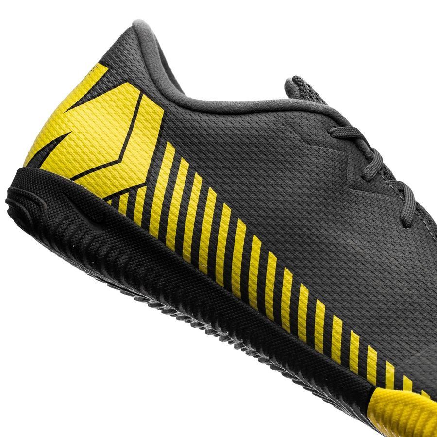Nike Mercurial VaporX 12 Academy IC Indoor Soccer Shoes - Dark Grey/Yellow - Best Buy Soccer