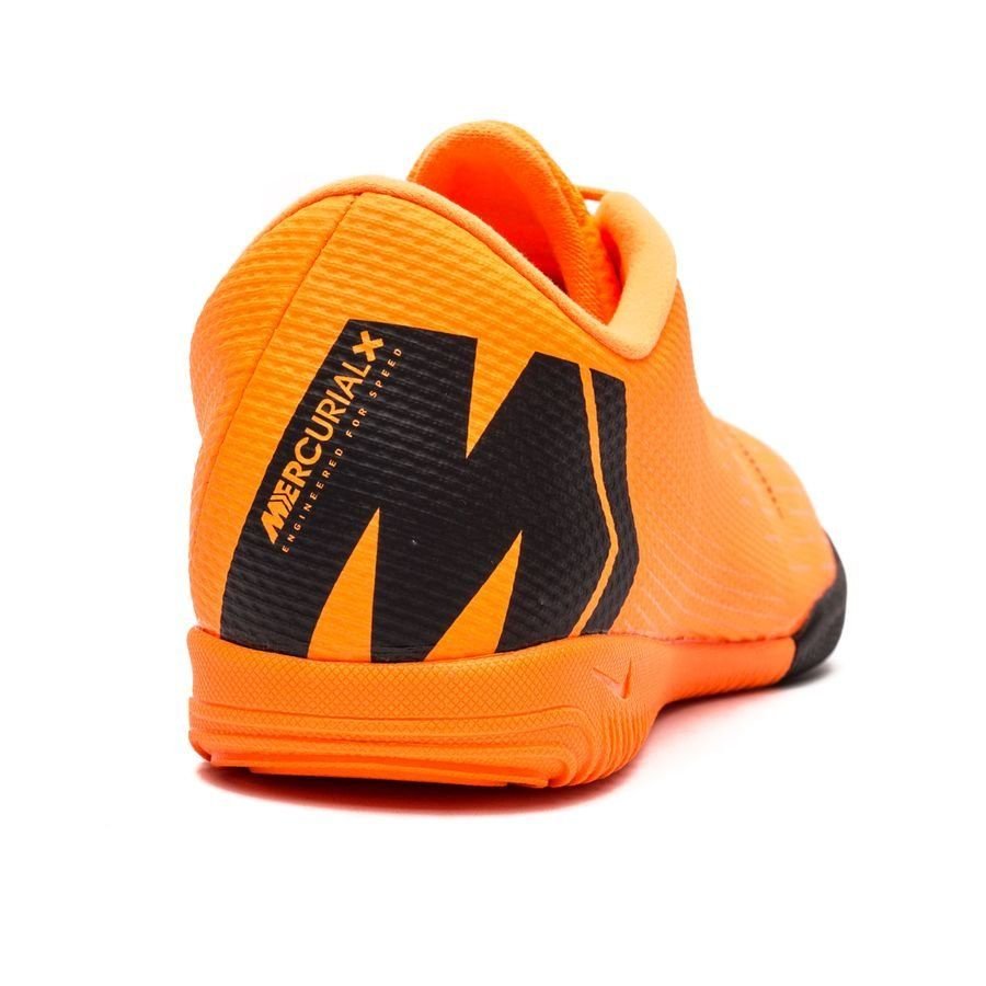 Nike Mercurial VaporX 12 Academy IC Indoor Soccer Shoes - Orange/Black/Volt - Best Buy Soccer