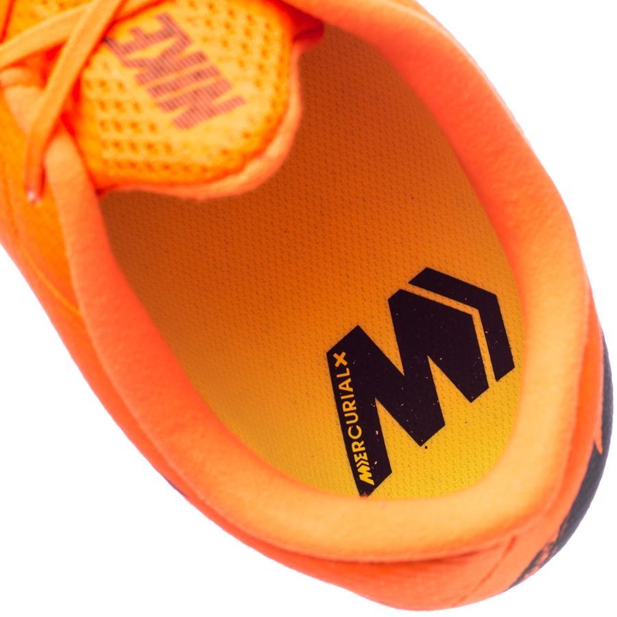 Nike Mercurial VaporX 12 Academy IC Indoor Soccer Shoes - Orange/Black/Volt - Best Buy Soccer