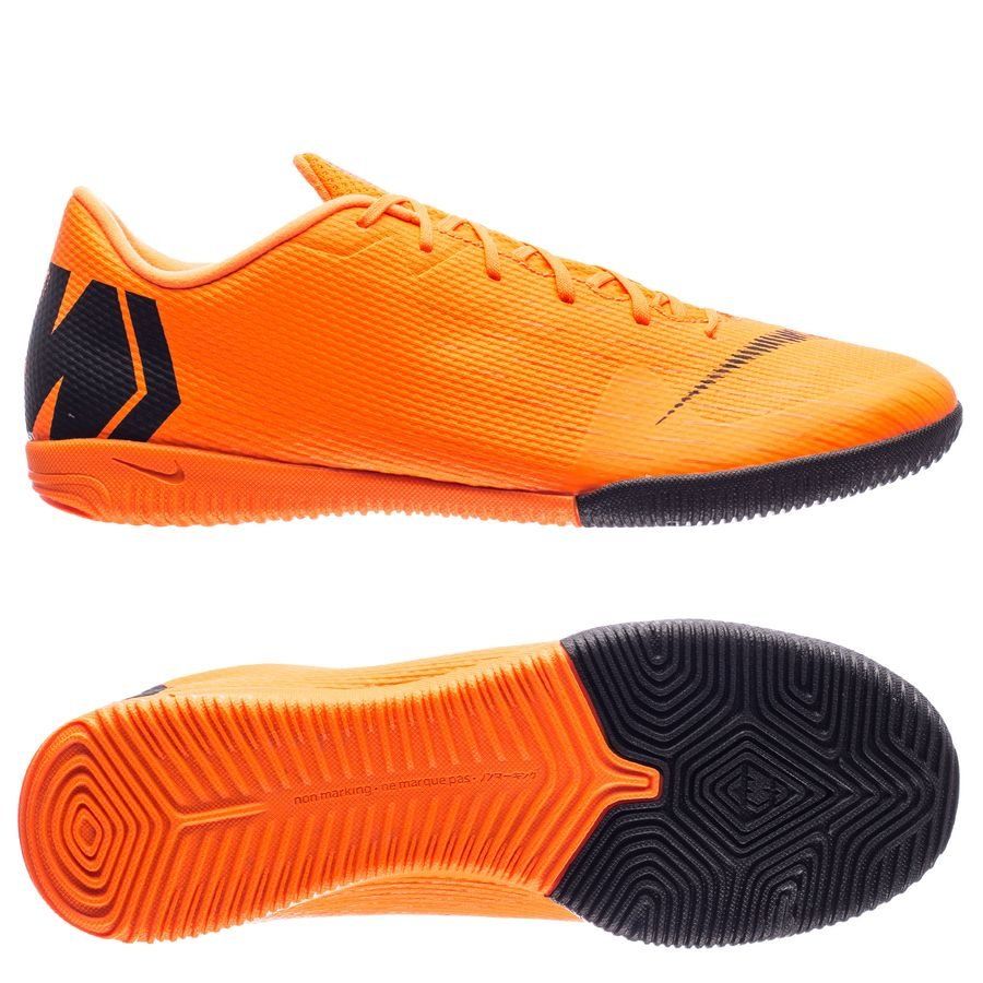 Nike Mercurial VaporX 12 Academy IC Indoor Soccer Shoes - Orange/Black/Volt - Best Buy Soccer