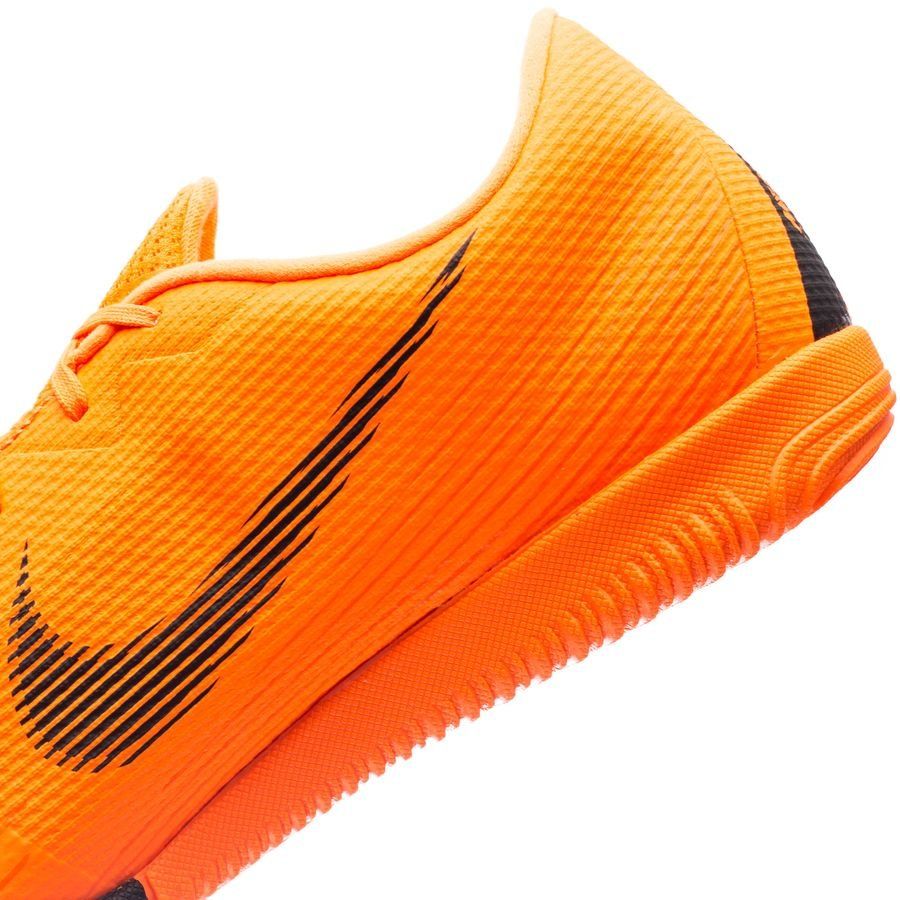 Nike Mercurial VaporX 12 Academy IC Indoor Soccer Shoes - Orange/Black/Volt - Best Buy Soccer