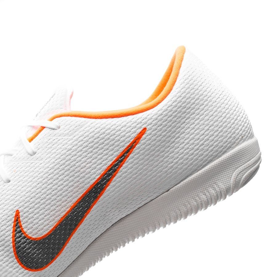 Nike Mercurial VaporX 12 Academy IC Indoor Soccer Shoes - White/Cool Grey/Orange - Best Buy Soccer