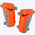 Espinillera de fútbol Nike Park - Naranja/Gris