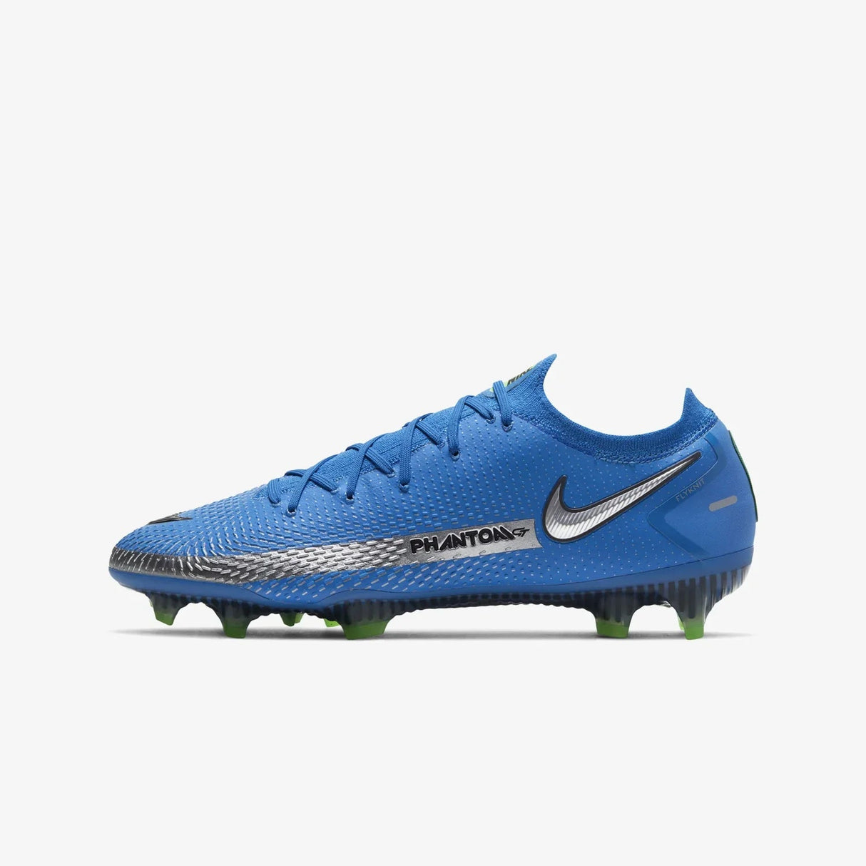 Nike Phantom GT Elit FG Firm Ground Soccer Cleats Blue/Silver/Green - Best Buy Soccer