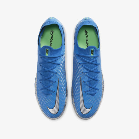 Nike Phantom GT Elit FG Firm Ground Soccer Cleats Blue/Silver/Green - Best Buy Soccer