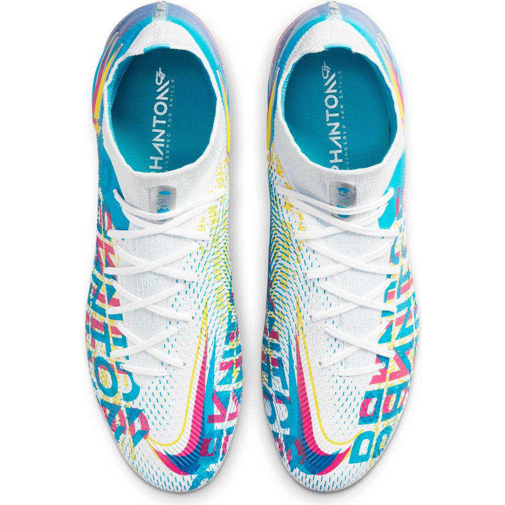 Nike Phantom GT Elite 3D FG Firm Ground Soccer Cleats - Chlorine Blue/Pink Blast/Opti Yellow - Best Buy Soccer