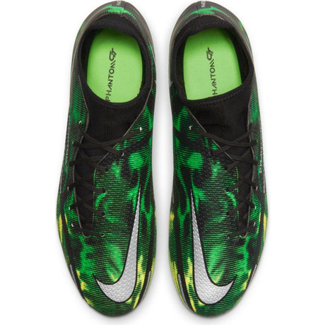 Nike Phantom GT2 Academy DF SW FG/MG Multi-Ground Soccer Cleats - Black/Metallic Platinum-Green Strike - Best Buy Soccer