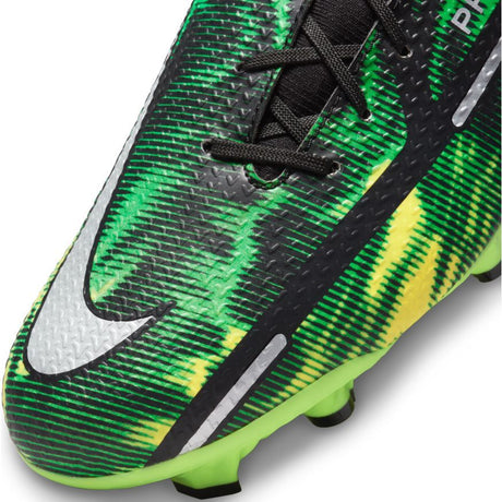 Nike Phantom GT2 Academy DF SW FG/MG Multi-Ground Soccer Cleats - Black/Metallic Platinum-Green Strike - Best Buy Soccer
