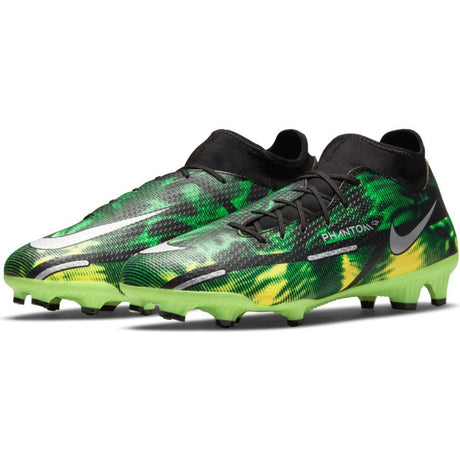 Nike Phantom GT2 Academy DF SW FG/MG Multi-Ground Soccer Cleats - Black/Metallic Platinum-Green Strike - Best Buy Soccer