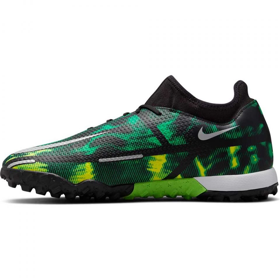 Nike Phantom GT2 Academy DF TF Soccer Cleats - Black/Platinum/Green - Best Buy Soccer