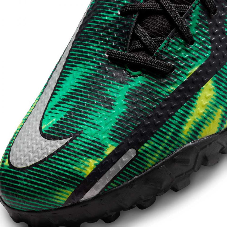 Nike Phantom GT2 Academy DF TF Soccer Cleats - Black/Platinum/Green - Best Buy Soccer