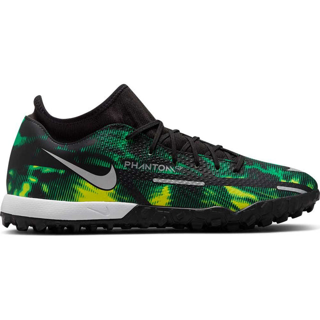 Nike Phantom GT2 Academy DF TF Soccer Cleats - Black/Platinum/Green - Best Buy Soccer