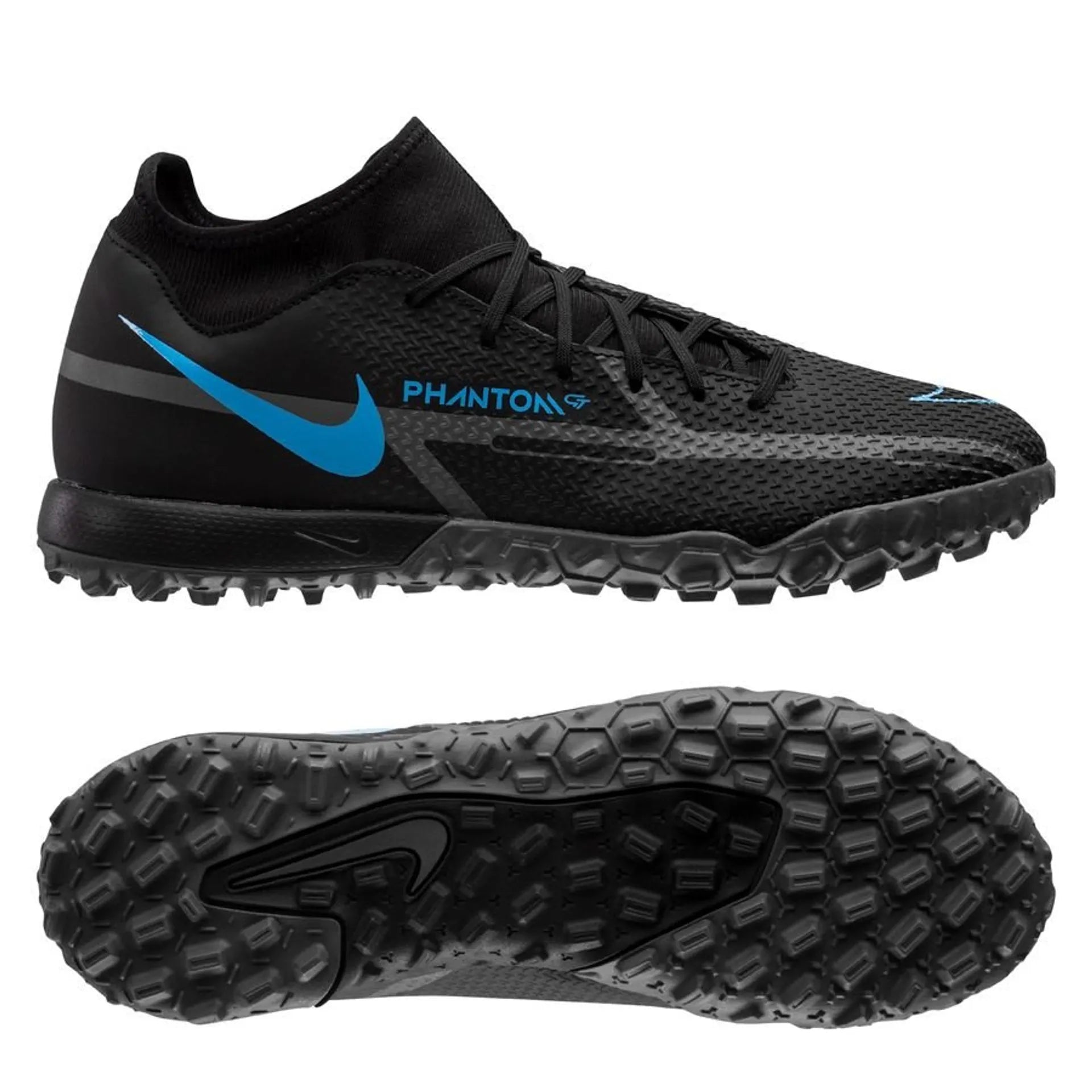 Nike Phantom GT2 Academy DF TF Turf Soccer Cleats - Black/Iron Grey - Best Buy Soccer
