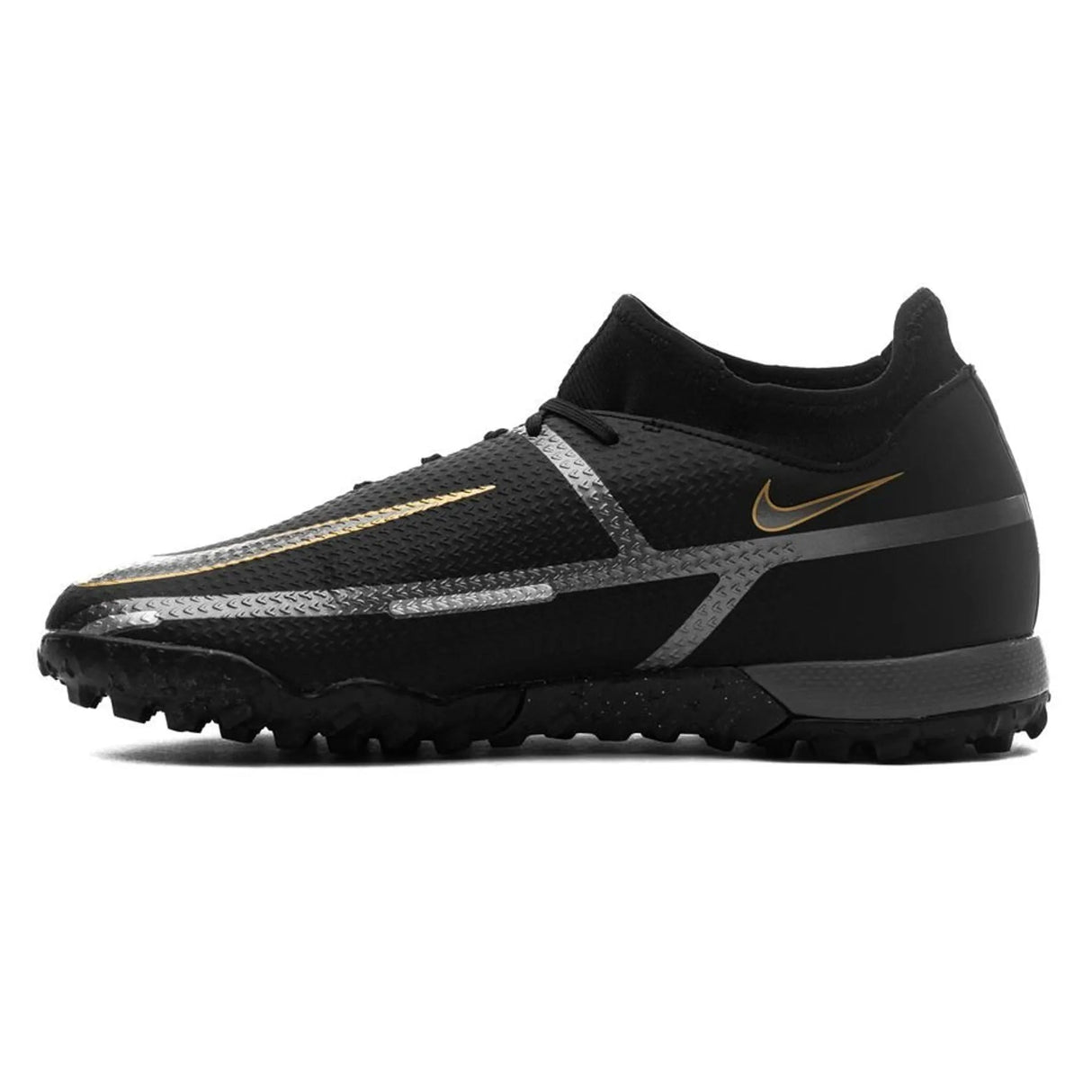 Nike Phantom GT2 Academy DF TF Turf Soccer Cleats - Black/Metallic Dark Grey/Metallic Gold - Best Buy Soccer